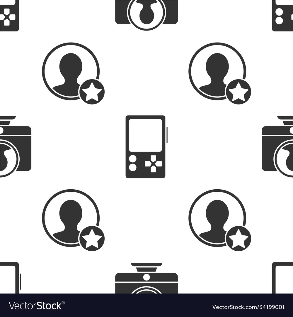 Set create account screen portable video game vector image Set create account screen portable video game