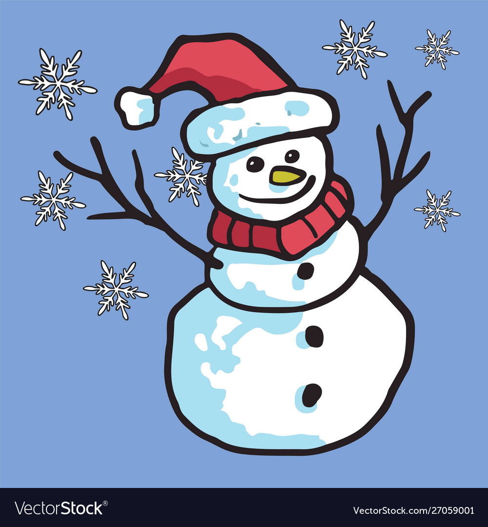 Snowman cartoon mascot