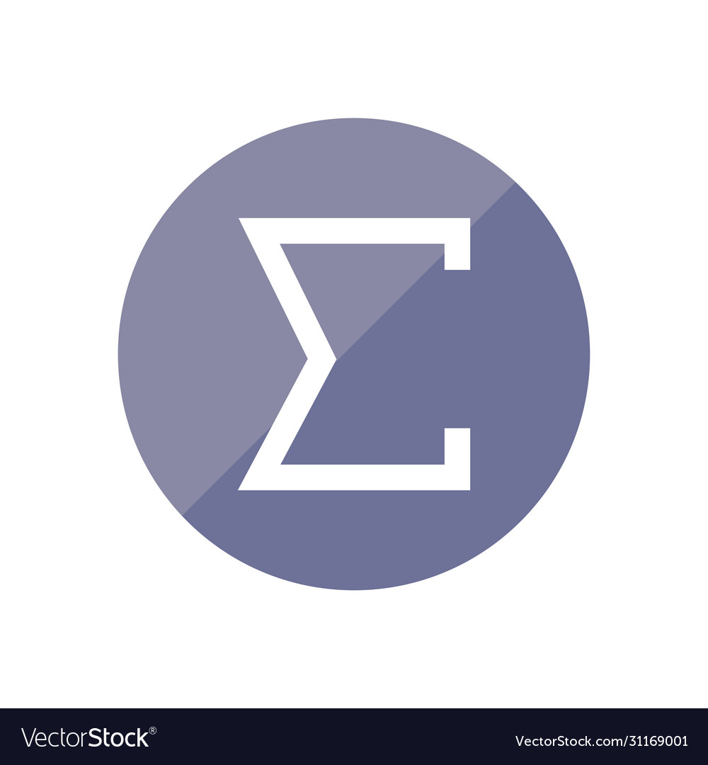 Sum flat style icon design