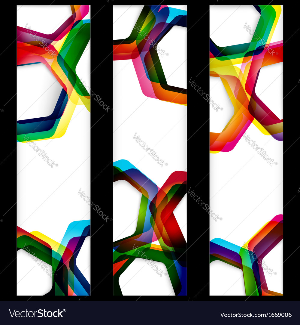 Abstract banner with forms empty frames