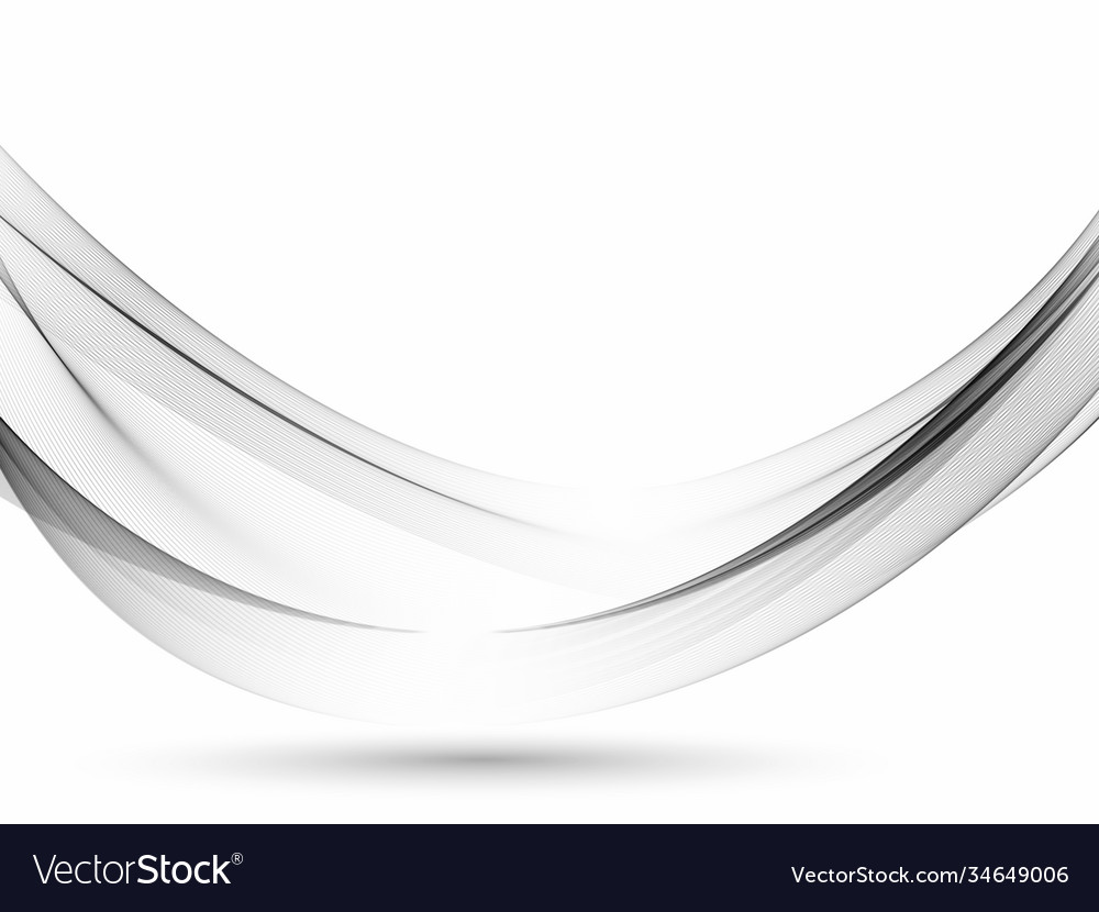 Abstract gray color wave design element grey vector image Abstract gray color wave design element grey
