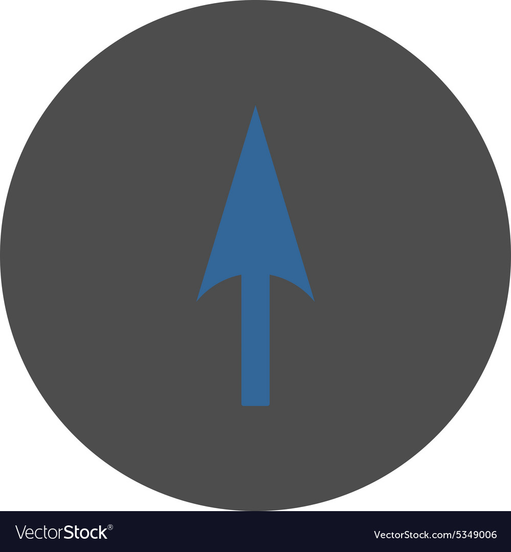 Arrow axis y flat cobalt and gray colors round