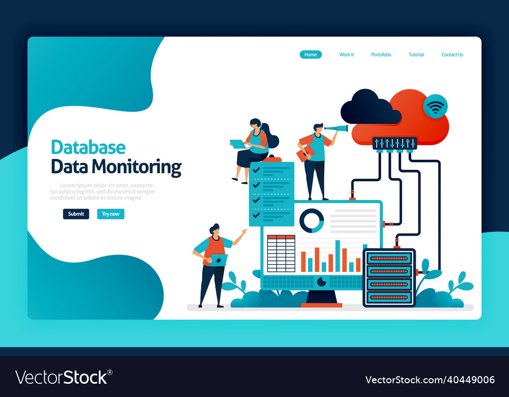 Database data monitoring landing page design