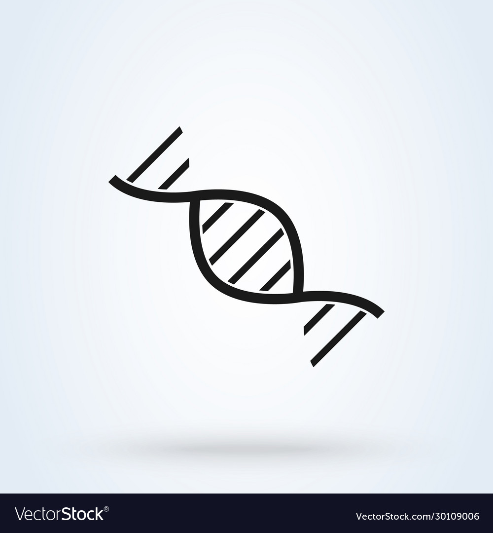 Dna genetic simple modern icon design Royalty Free Vector