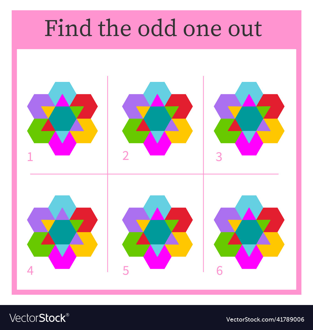 Find the odd one out visual logic puzzle