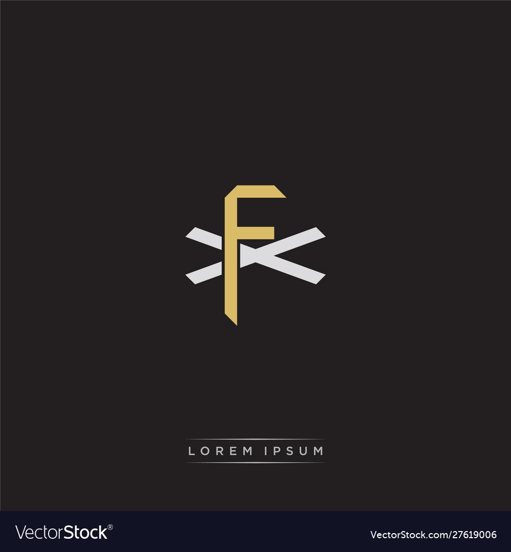 Fx initial letter overlapping interlock logo