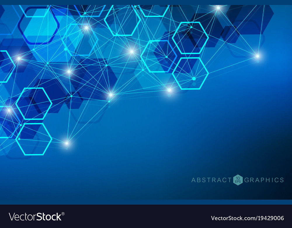 Geometric abstract background with connected line