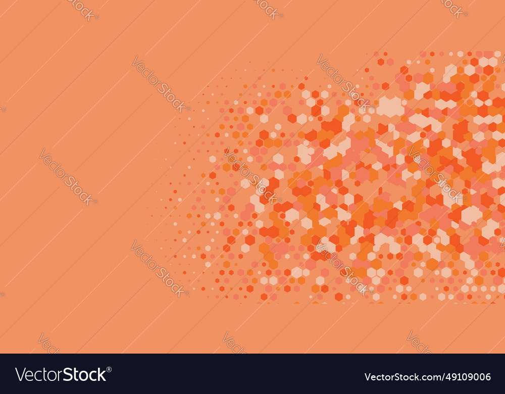 Geometric multi size hexagon with color