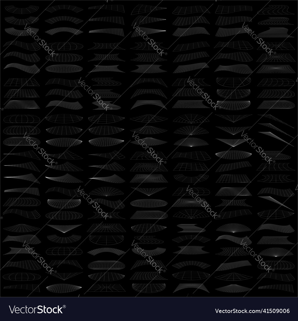 Graticule grid mesh plane with deform distortion
