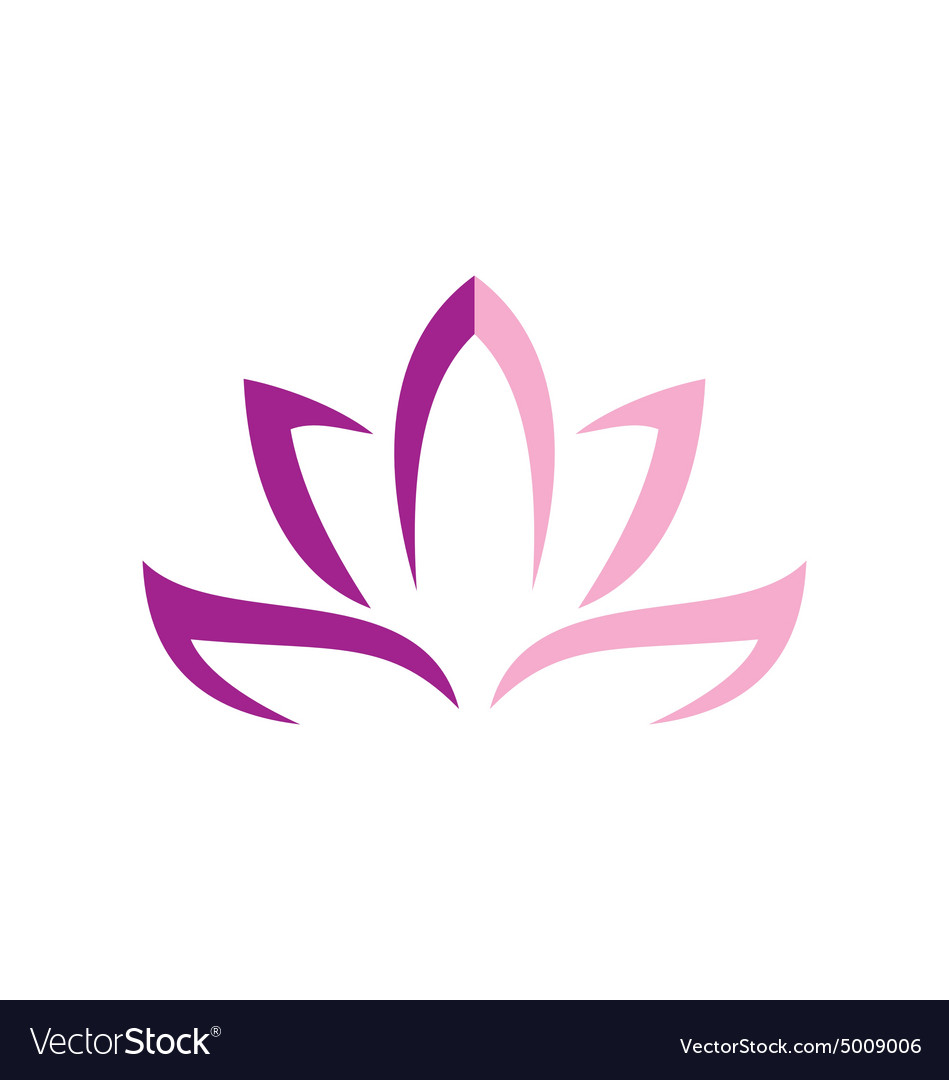 Lotus flower abstract logo Royalty Free Vector Image