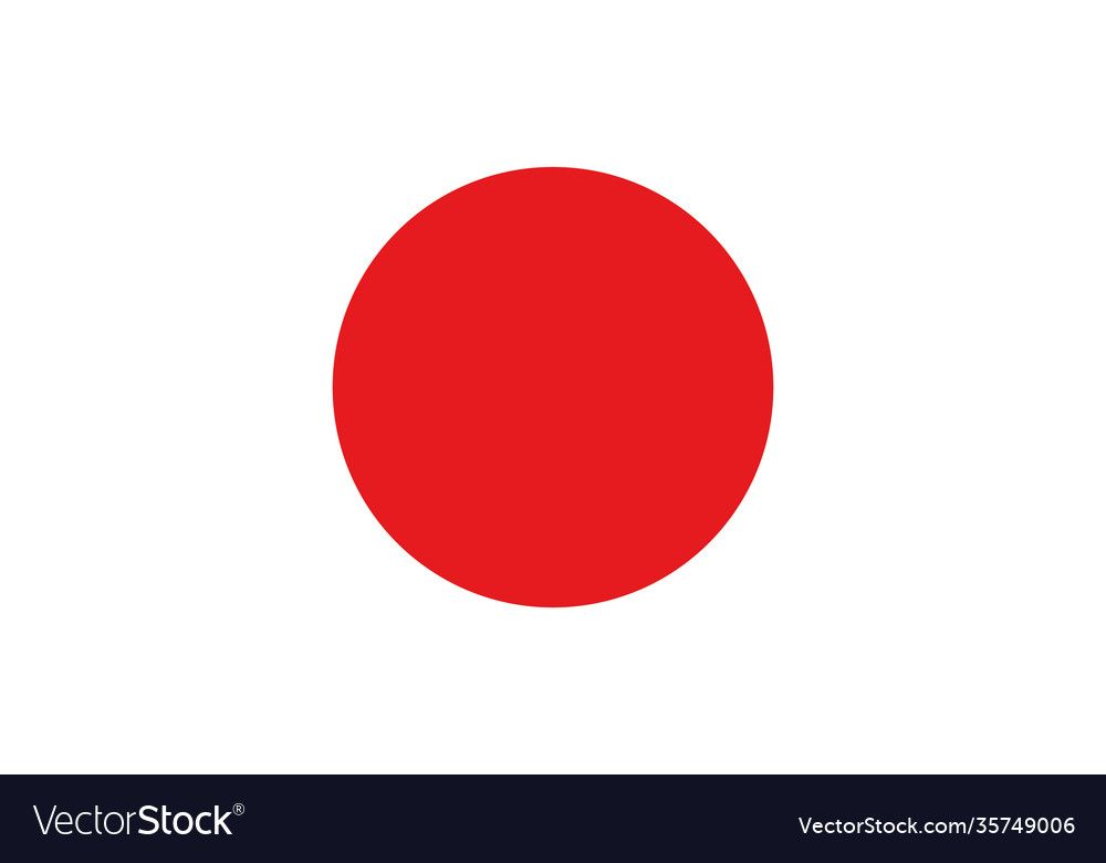 National flag country is japan vector image National flag country is japan