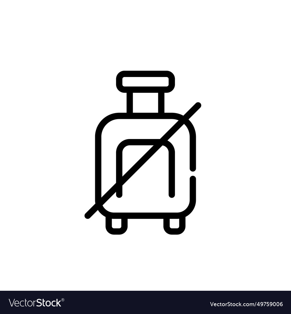 No cabin luggage low cost airlines ticket pixel Vector Image