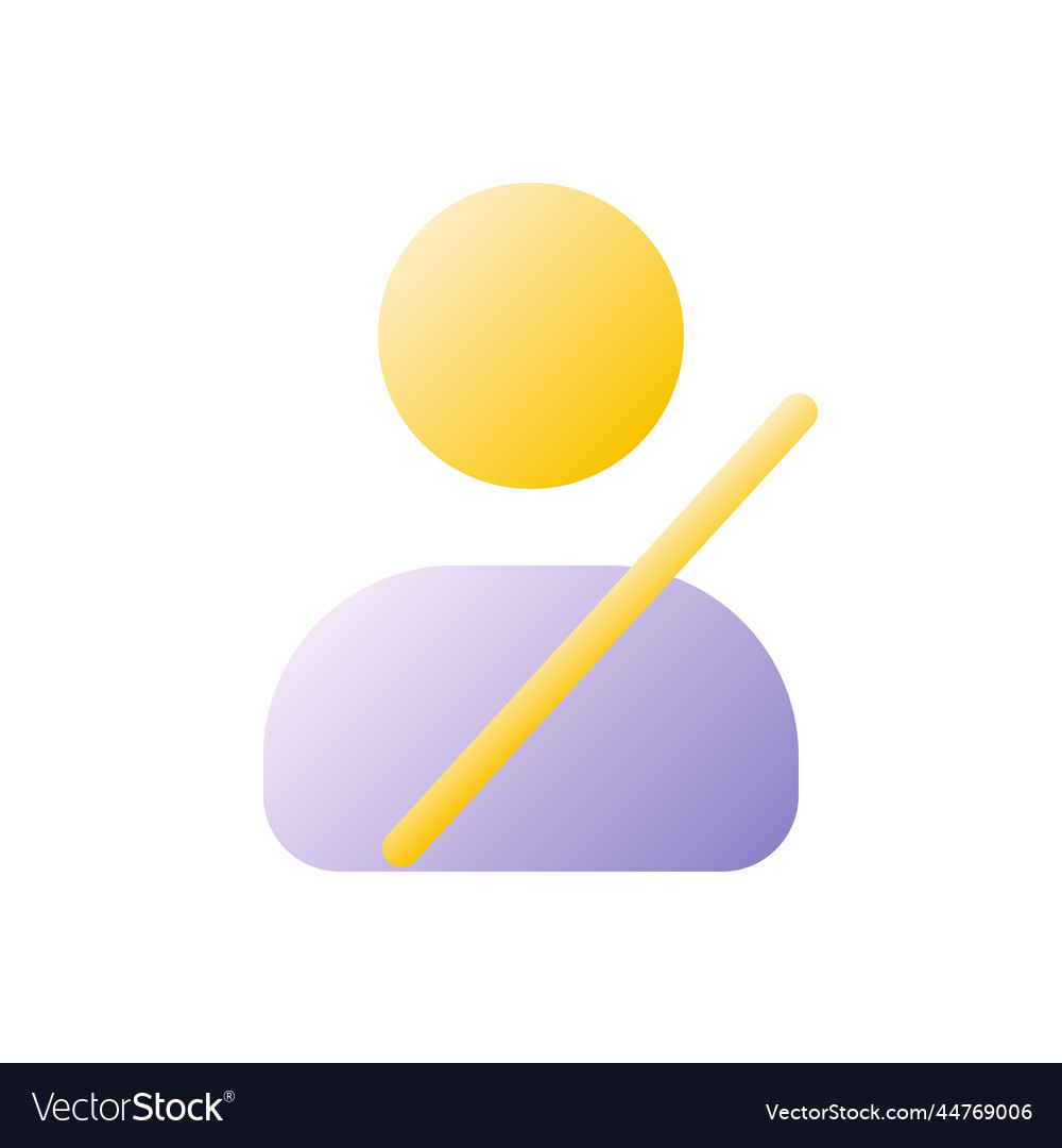 Passenger safety flat gradient two-color ui icon vector image Passenger safety flat gradient two-color ui icon