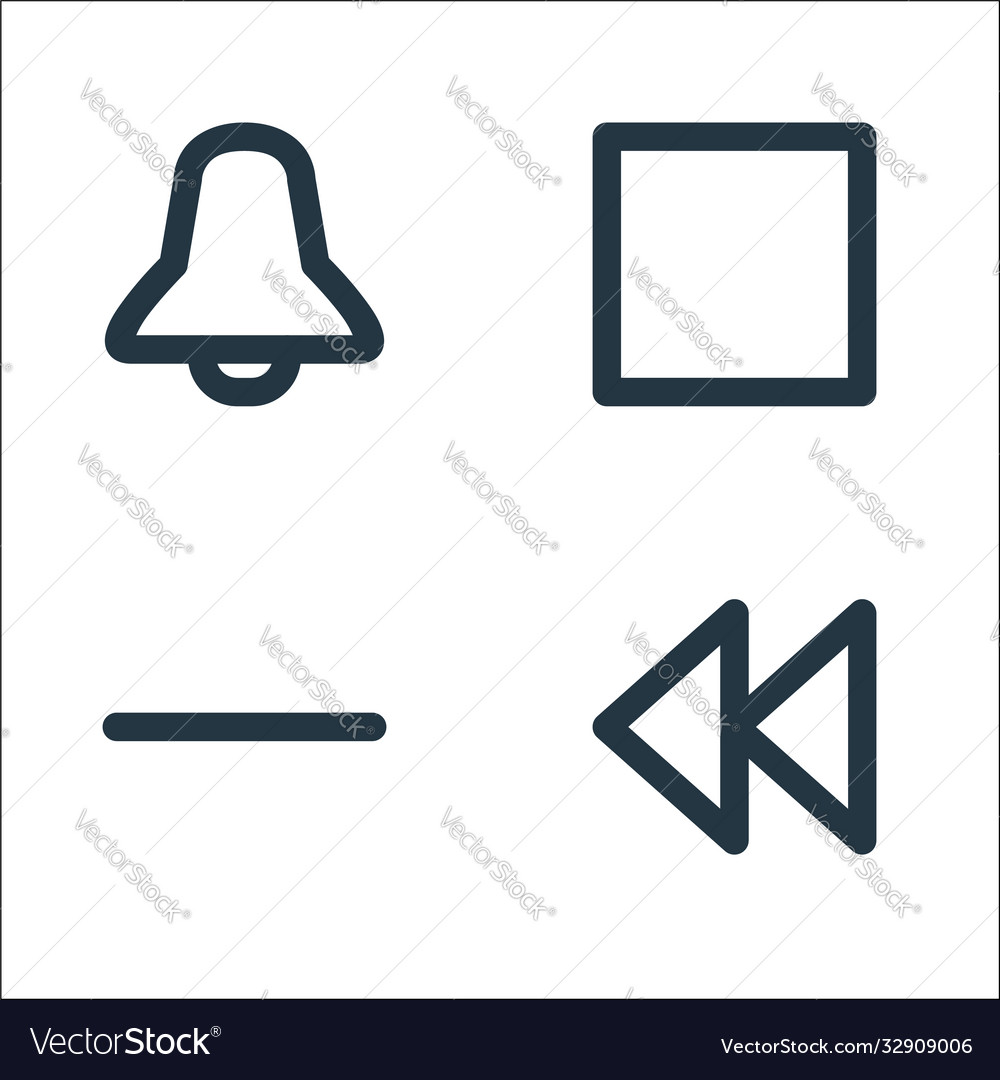 User interface line icons linear set quality Vector Image User interface line icons linear set quality