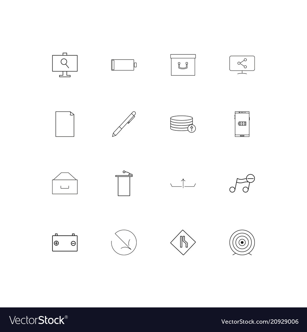 Web applications linear thin icons set outlined