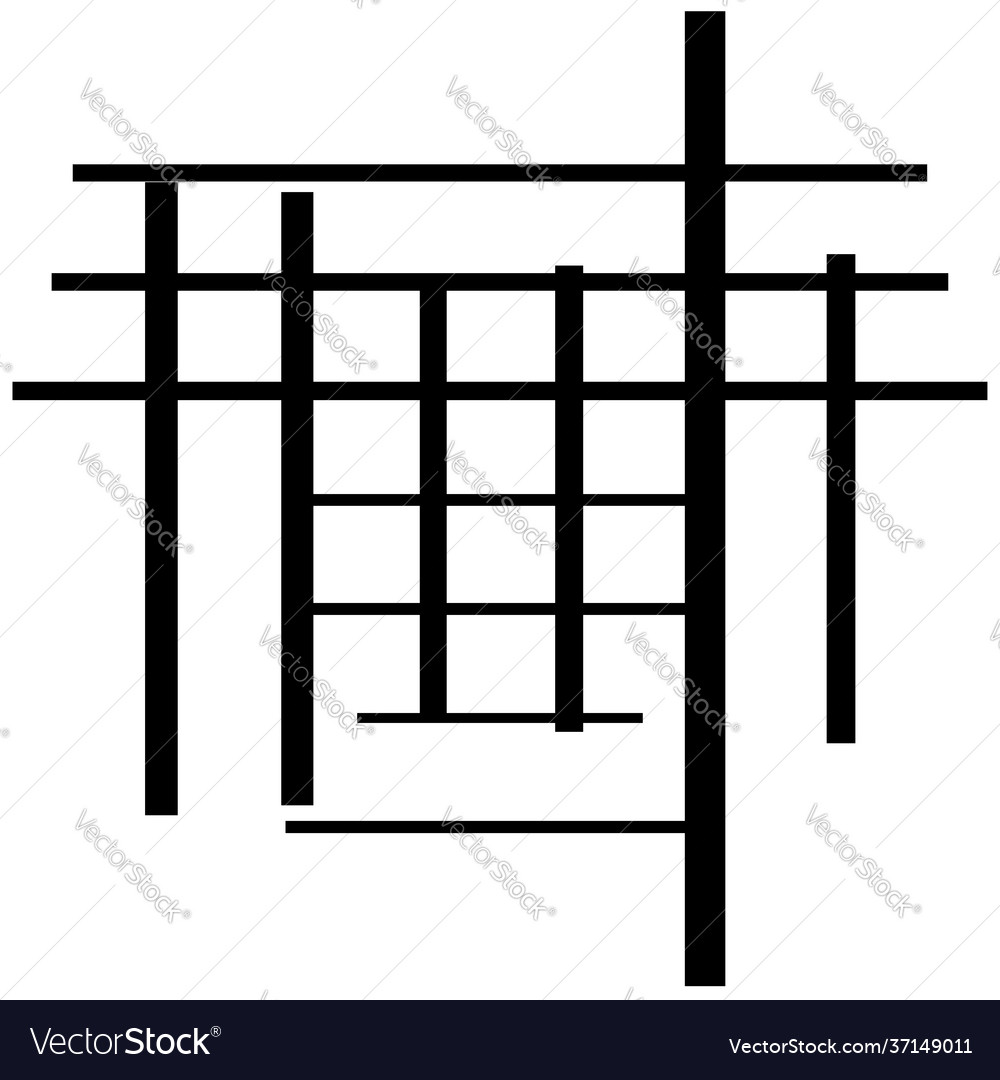 Abstract grid mesh lattice grating geometric