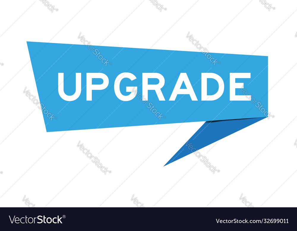 blue-color-paper-speech-banner-with-word-upgrade-vector-image