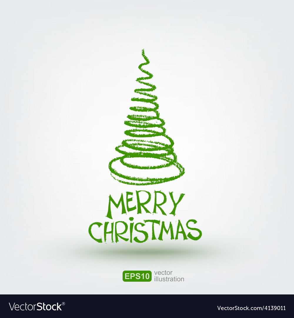 Christmas greeting card hand drawn design element