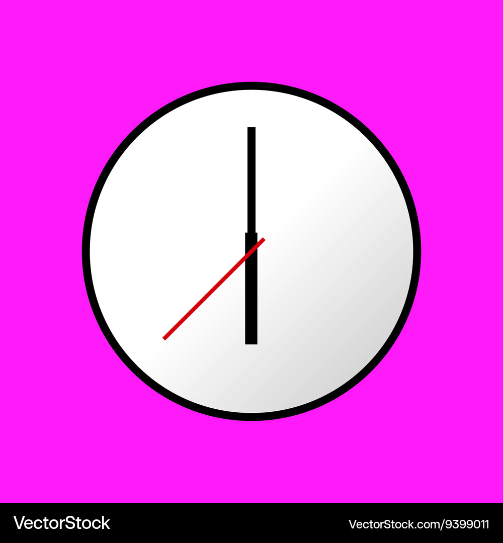Clock icon flat design eps10 Royalty Free Vector Image