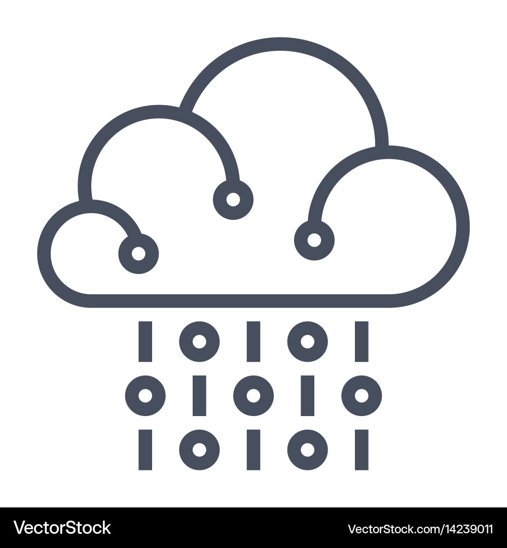 Cloud storage icon Royalty Free Vector Image - VectorStock