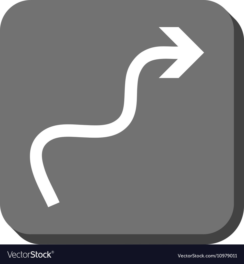 Curve arrow rounded square icon