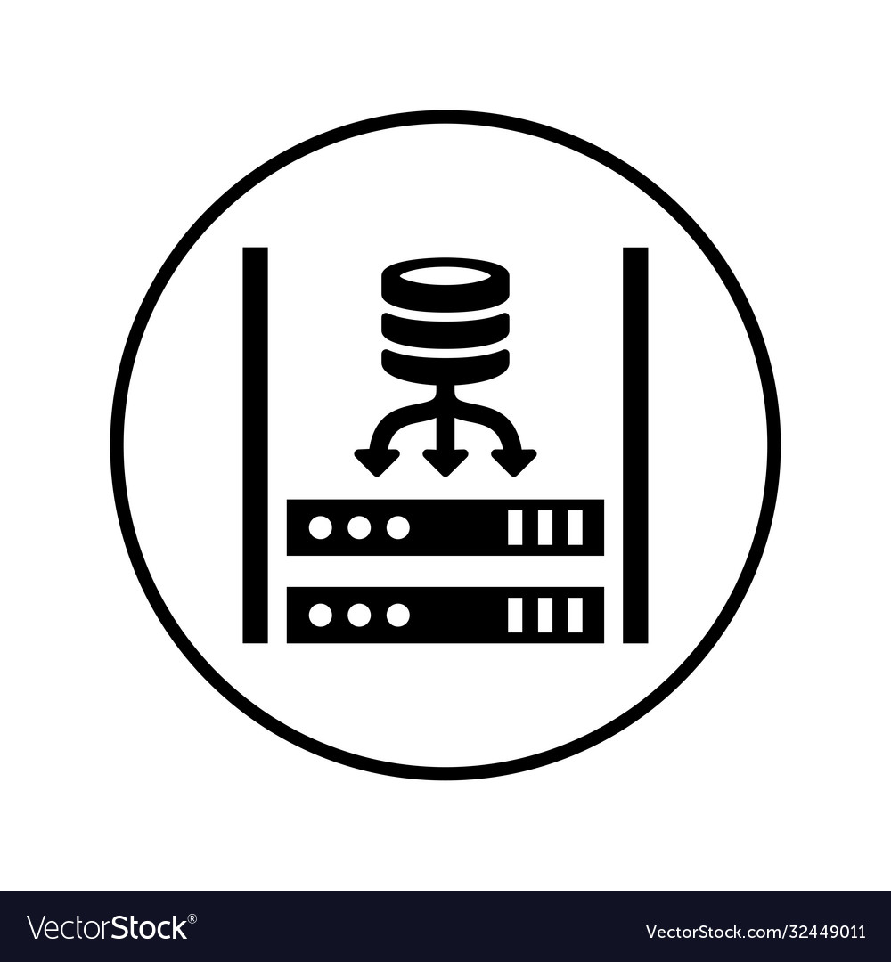 Database server storage black icon