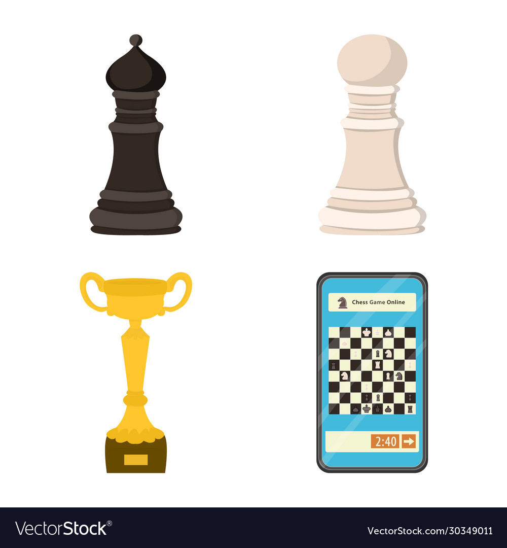 Design chess and game symbol collection vector image Design chess and game symbol collection