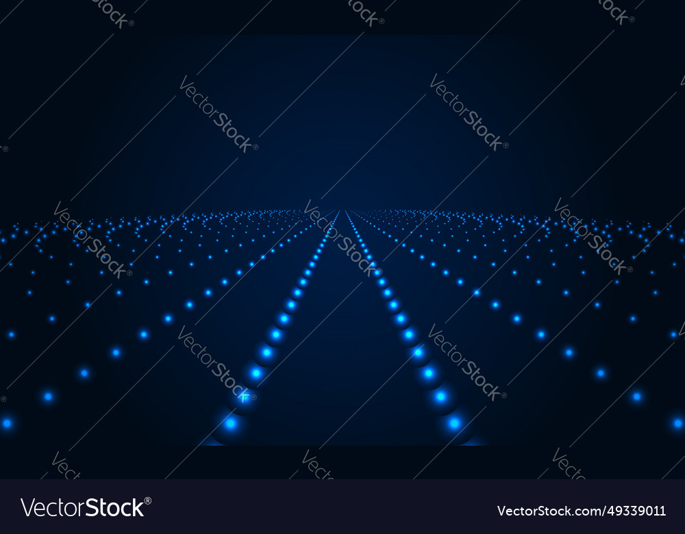 Digital technology particles network connection vector image Digital technology particles network connection