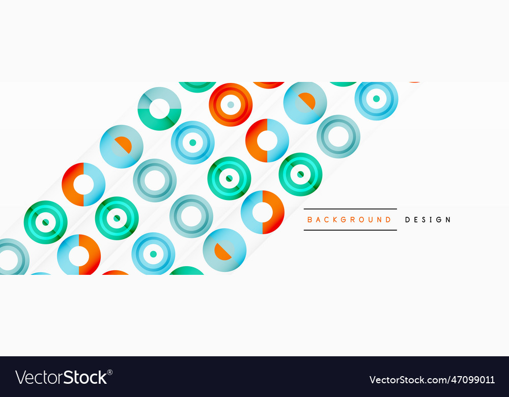 Eyecatching background of colorful circles of Vector Image