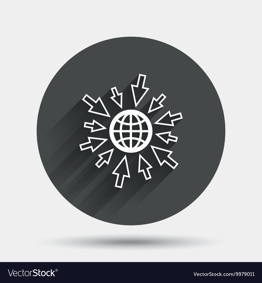 Go to web icon globe with mouse cursors