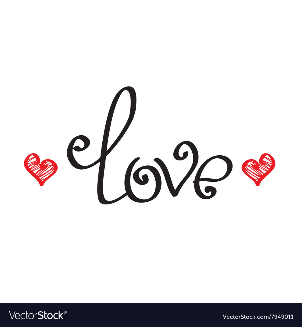 Letters love text doodles