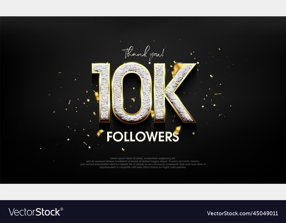 Luxurious design for a thank you 10k followers