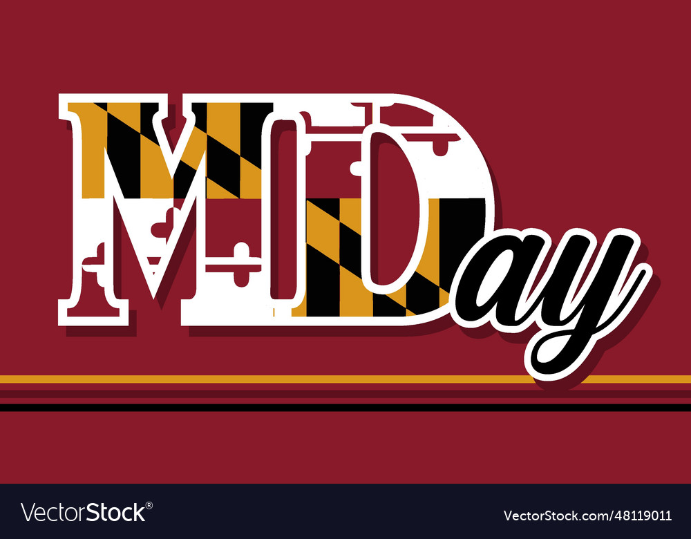 Maryland day with red background