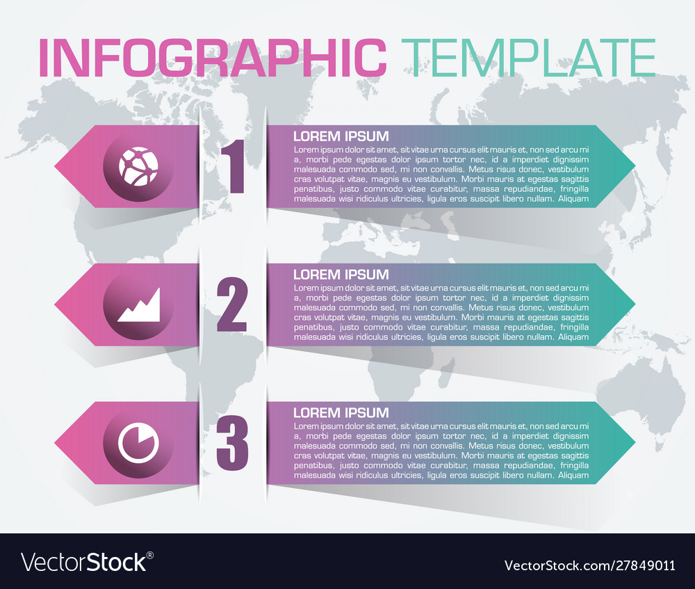 Modern colorful infographics options template