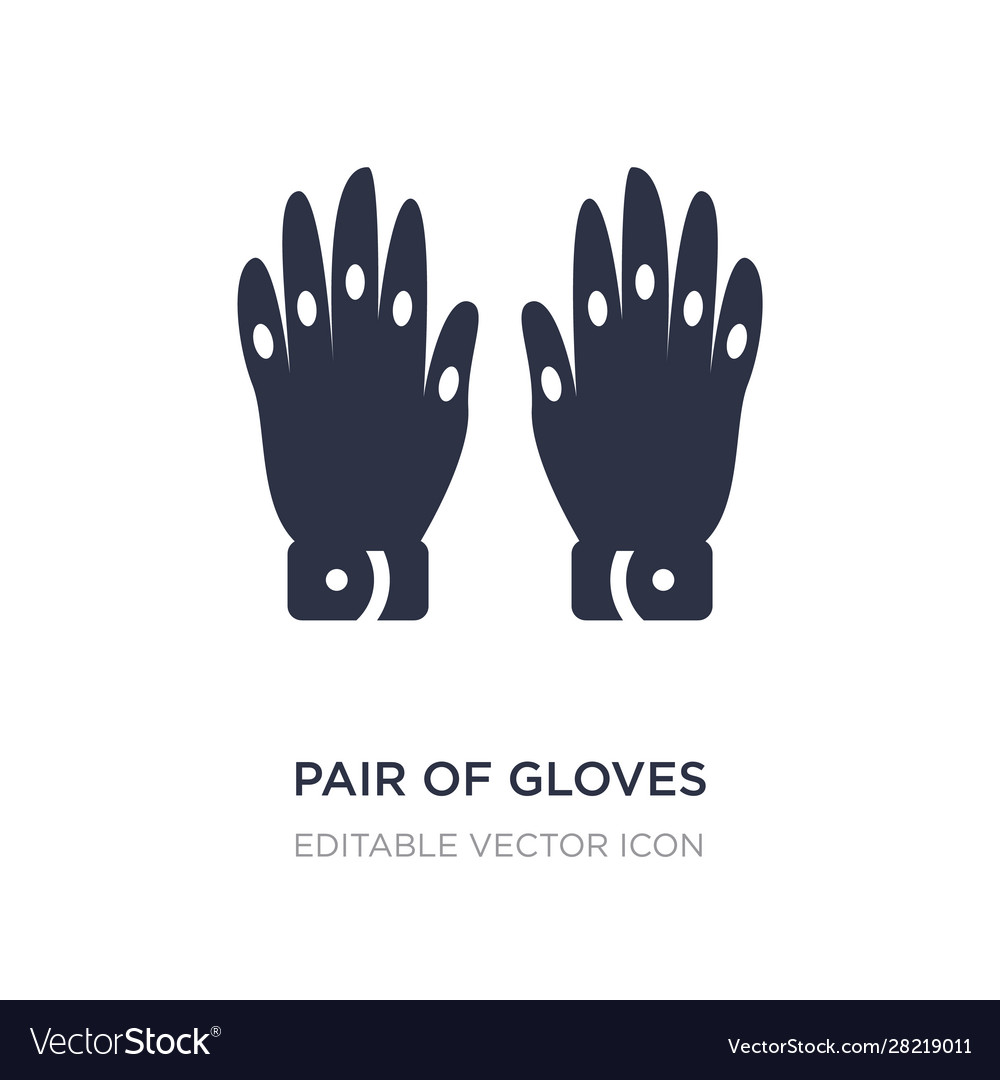 Pair gloves icon on white background simple