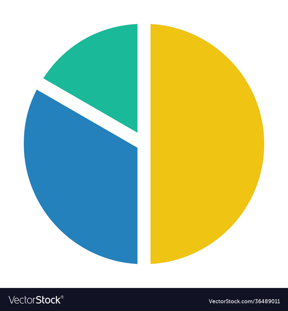 Pie chart icon symbol for report and analytics vector image Pie chart icon symbol for report and analytics