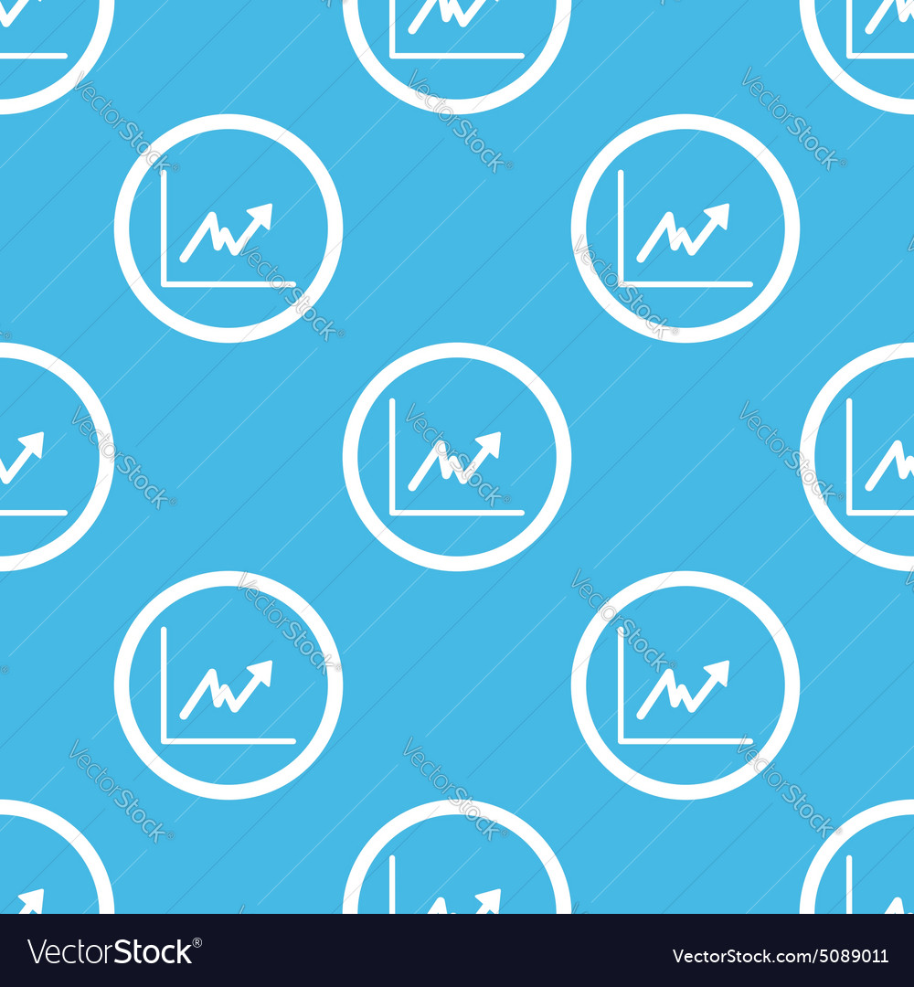 Rising graphic sign blue pattern Royalty Free Vector Image