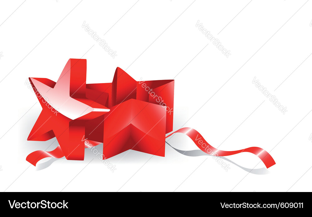 Star Box Vector Starshaped giftbox Royalty Free Vector Image - VectorStock