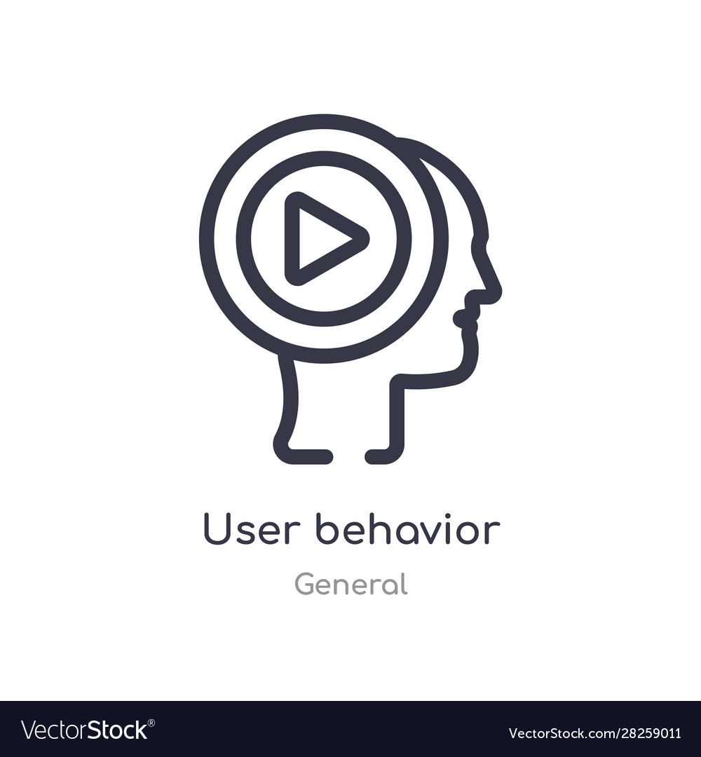 User behavior outline icon isolated line from