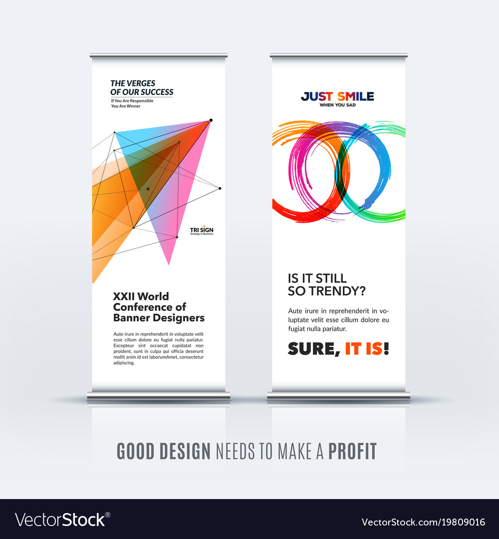 Abstract business set of modern roll up