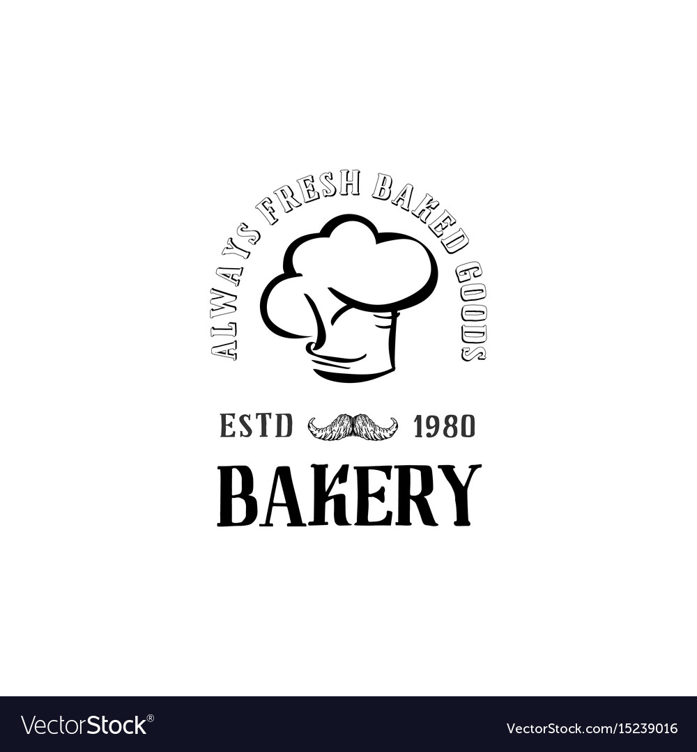 Bakery signboard typographic colorful Royalty Free Vector