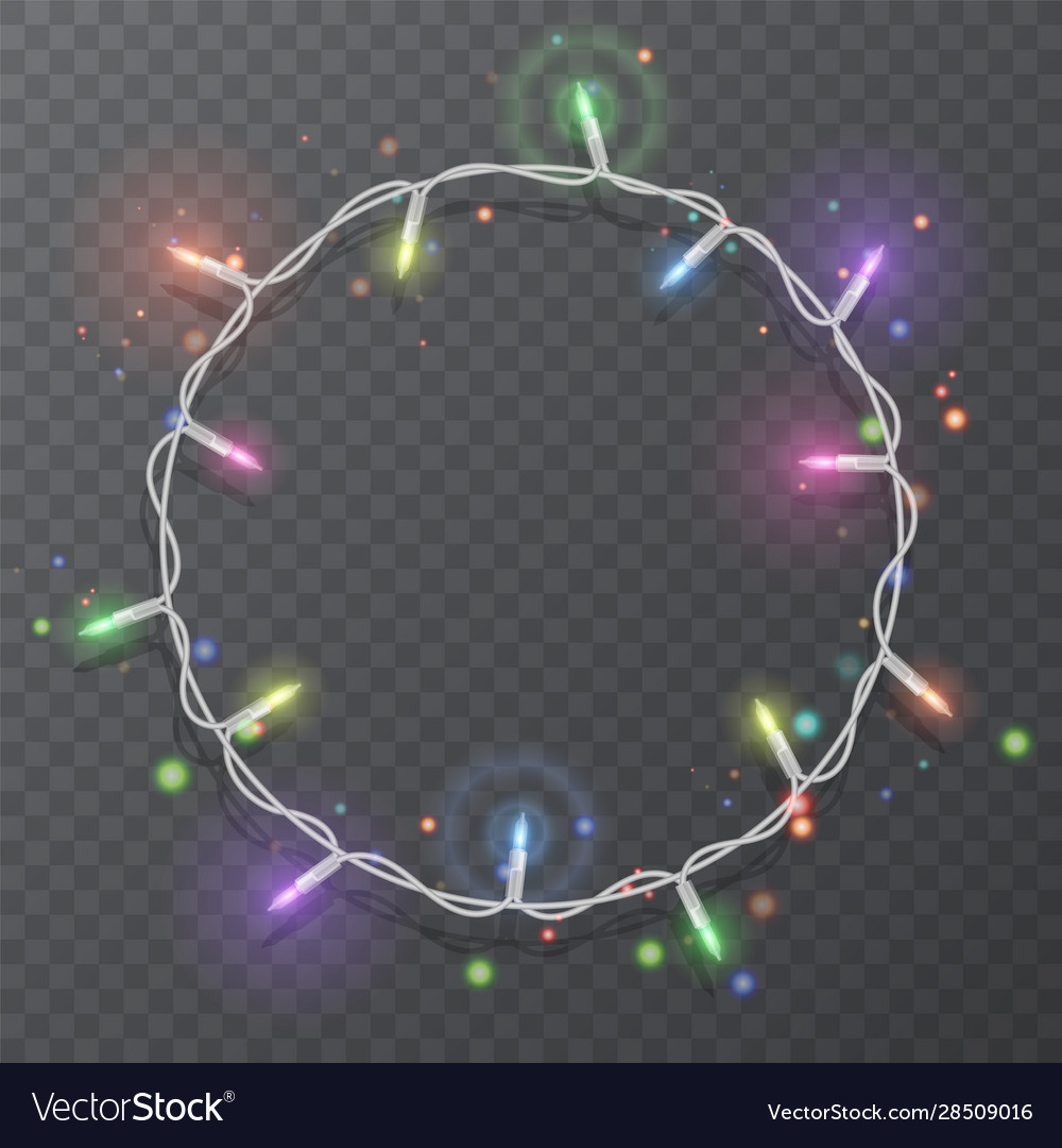 Christmas lights border light string frame