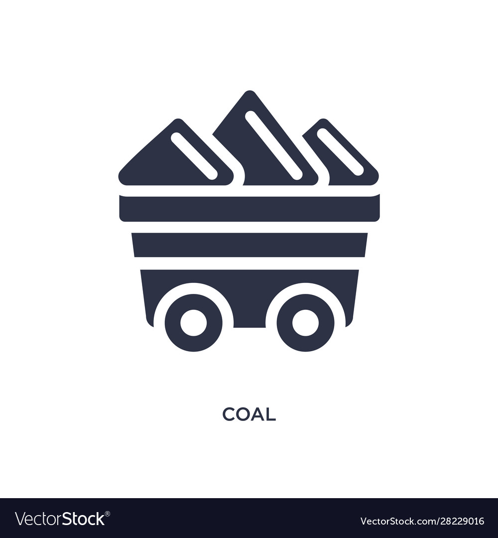 Coal icon on white background simple element from