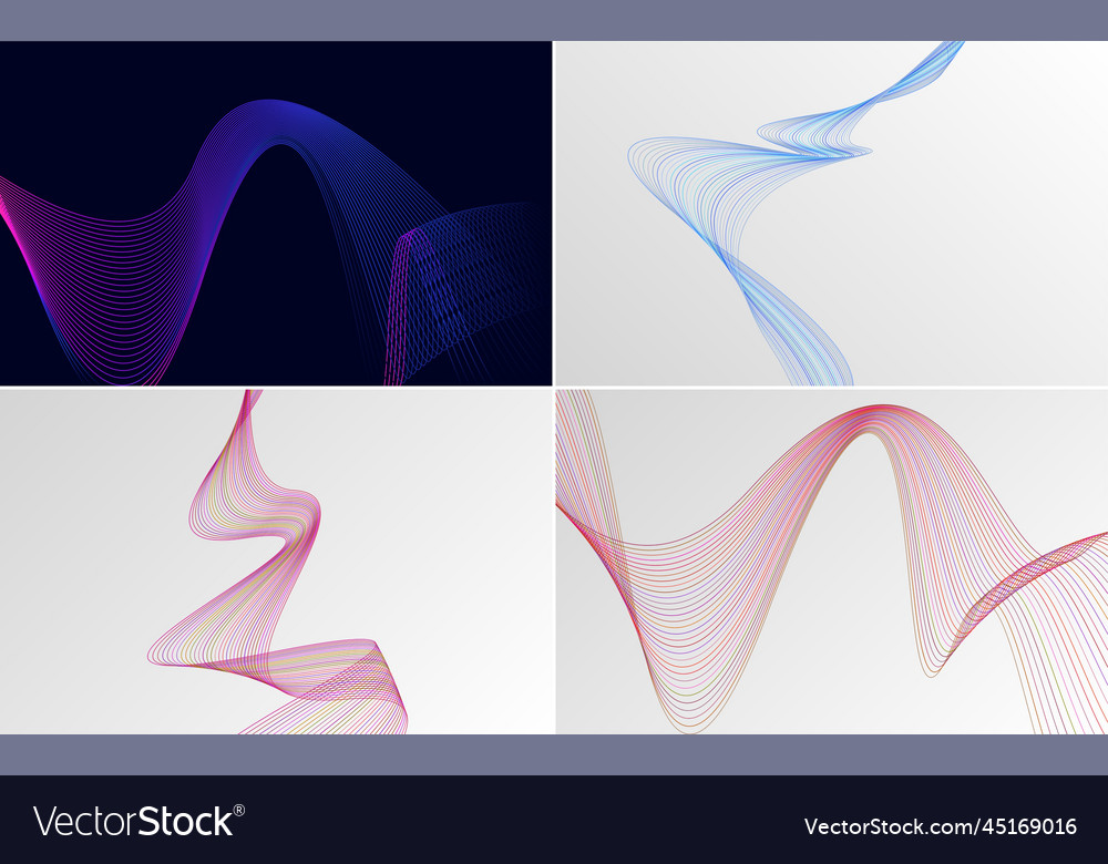 Collection of geometric minimal lines pattern set vector image Collection of geometric minimal lines pattern set