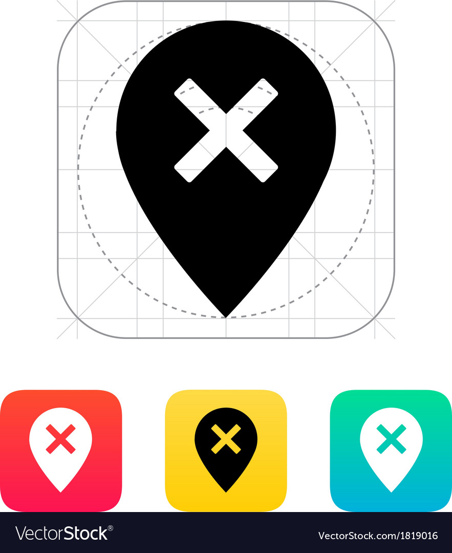 Delete map pin icon