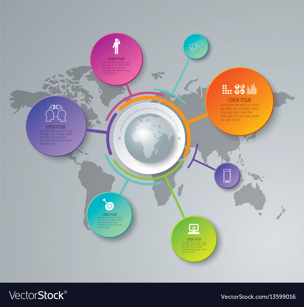 Infographics design with 4 step Royalty Free Vector Image