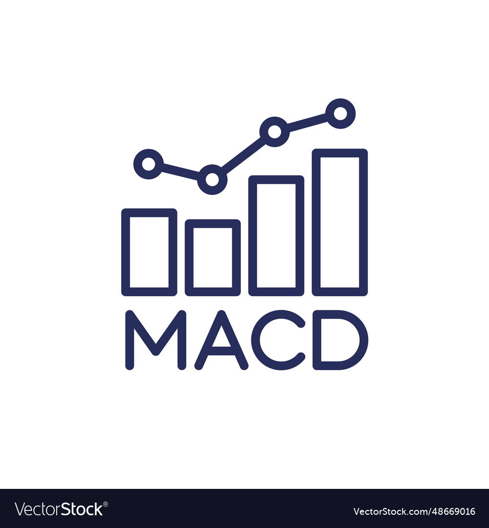 Macd trading indicator line icon