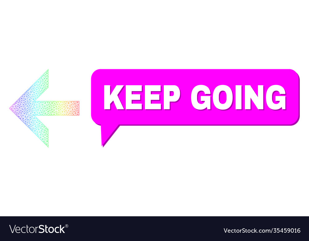 Rainbow net gradient arrow left icon and keep vector image Rainbow net gradient arrow left icon and keep