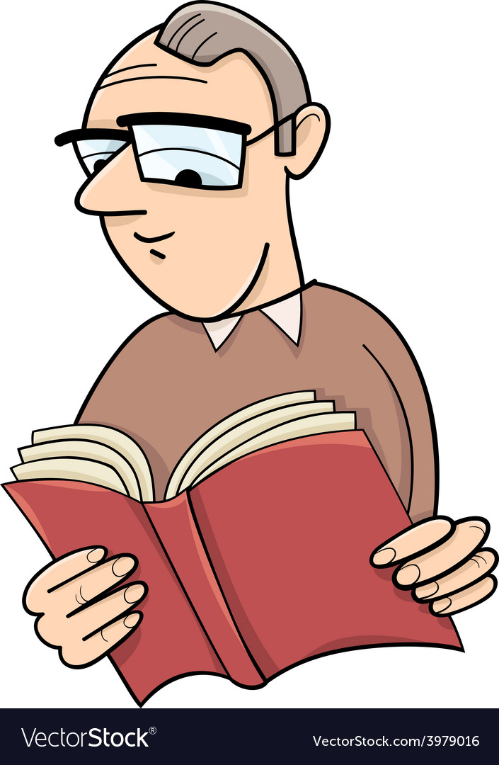 Reader cartoon Royalty Free Vector Image - VectorStock