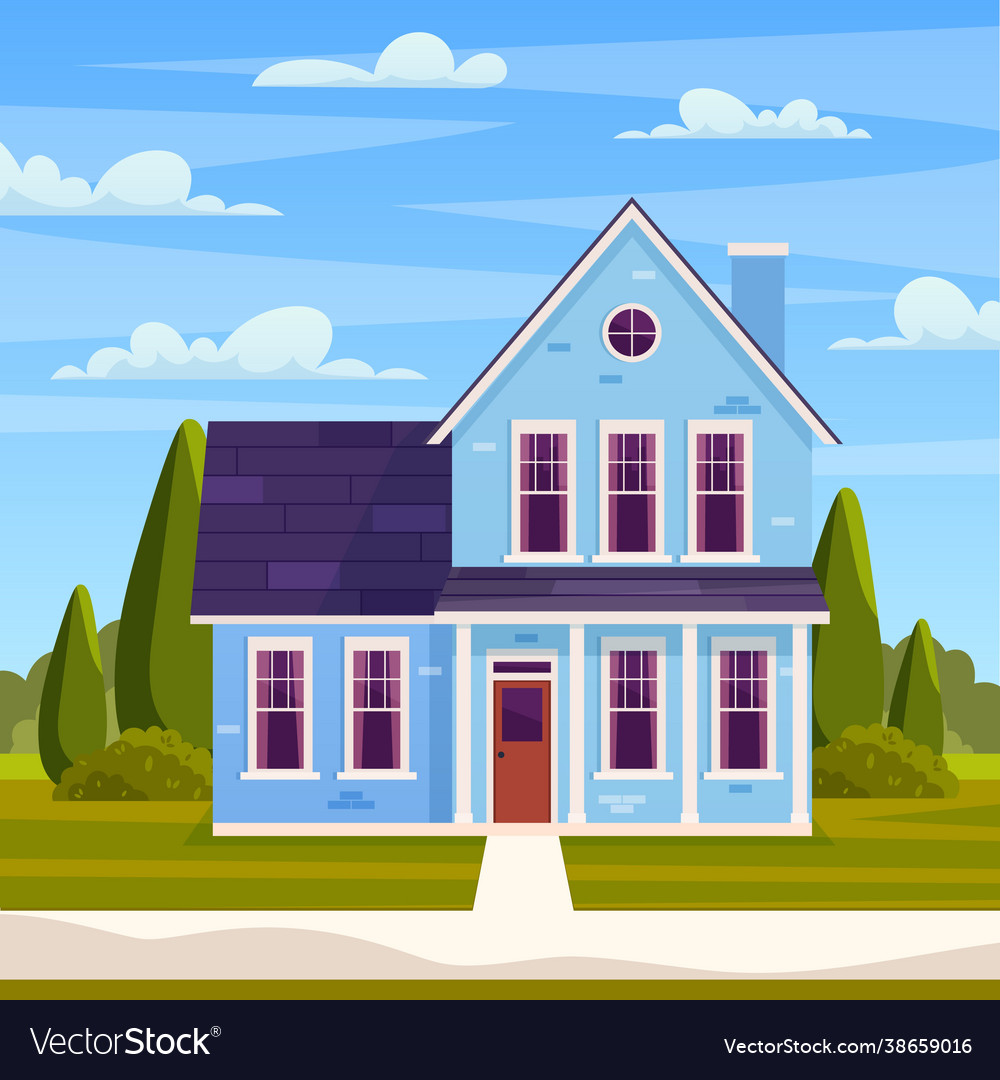 Retro style building Royalty Free Vector Image